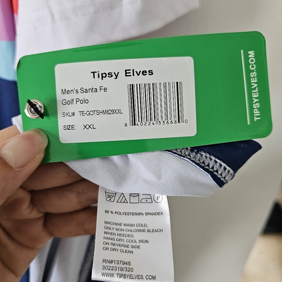 NWT tipsy elves Santa fe polo shirt - Picture 7 of 10